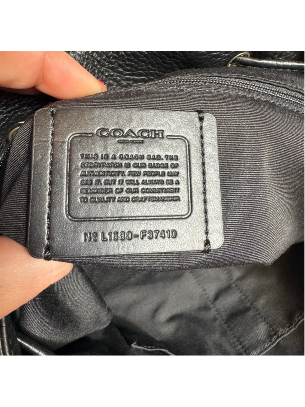 Women’s black Coach pebble leather Billie backpack - Picture 4 of 8